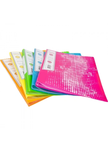 NOKİ 64120-N SUNUM DOSYASI A4 NEON PEMBE 20Lİ