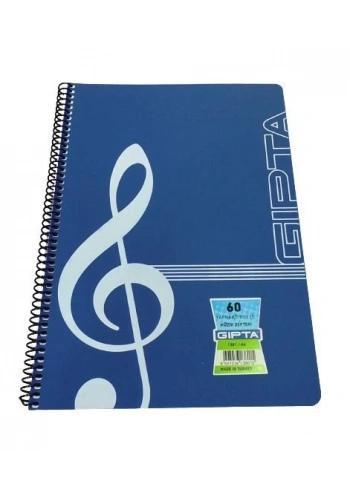 GIPTA SPİRALLİ MÜZİK DEFTERİ A4 60 YAPRAK (1581)