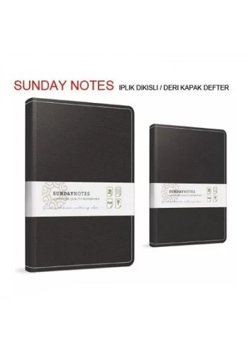 GIPTA SUNDAY NOTES DERİ KAPAK DEFTER 17x24 KARELİ 140 YAPRAK (5043)