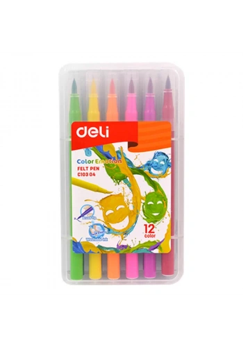 DELİ EC10304 COLOR EMOTİON KEÇELİ KALEM 12 RENK