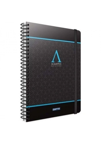 GIPTA ACADEMİA SPİRALLİ SERT KAPAK DEFTER 17x24 KARELİ 120 YAPRAK (3776)