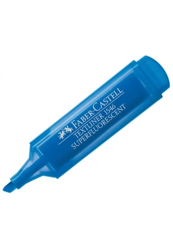 FABER-CASTELL ŞEFFAF GÖVDE FOSFORLU KALEM MAVİ (154652)