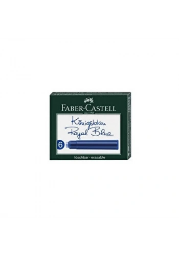 FABER-CASTELL GRİP DOLMA KALEM KARTUŞU MAVİ 6LI (185506)