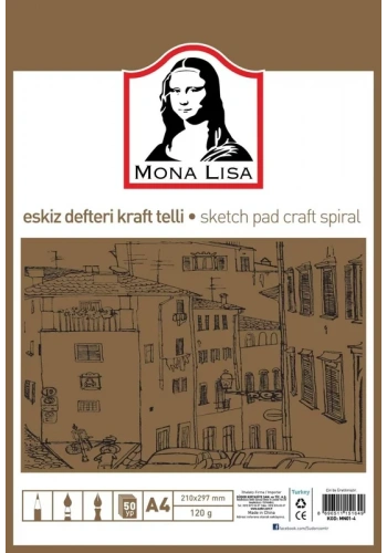 SÜDOR MN01-4 KRAFT ESKİZ DEFTERİ A4 50 YAPRAK 120gr