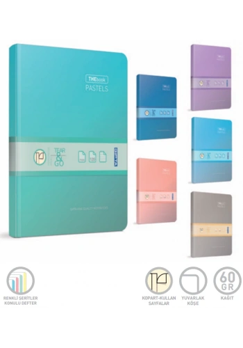 GIPTA THE BOOK PASTELS SERT KAPAK DEFTER 20x28 KARELİ 120 YAPRAK (3303)