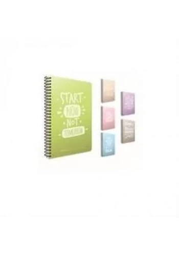 GIPTA CLEVER NOTES PLASTİK KAPAK DEFTER A4 KARELİ 80 YAPRAK (5321)
