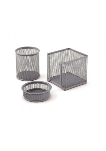 MAS 505 METAL PERFORE MASA SETİ SİLVER 3LÜ