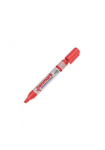 PENMARK HS-406-03 PERMANENT MARKÖR KESİK UÇ KIRMIZI