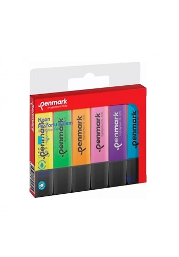 PENMARK HS-505-6N FOSFORLU KALEM SETİ NEON 6 RENK BLİSTER