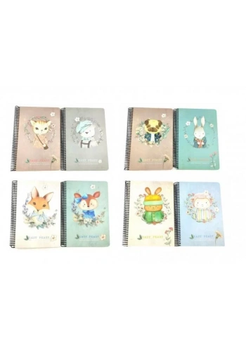 GIPTA EASY NOTES SPİRALLİ SERT KAPAK DEFTER 17x24 ÇİZGİLİ 120 YAPRAK (4743)