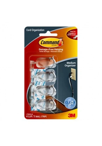 3M 17301CLR COMMAND KABLO DÜZENLEYİCİ ORTA BOY 4LÜ
