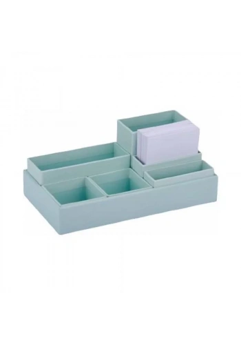 GIPTA PASTEL GREEN TRAY MODÜLER MASA ÜSTÜ ORGANİZER (ORG7532)