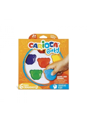 CARİOCA 42956 TEDDY BEBEK CRAYONS PASTEL BOYA 6LI