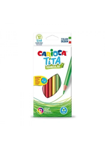 CARİOCA 42786 TİTA ÜÇGEN KURU BOYA KALEMİ 12 RENK