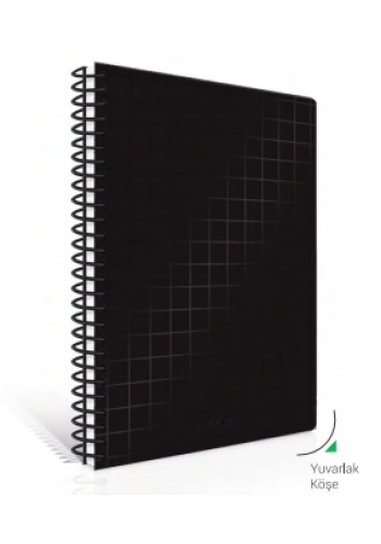 ÇINAR NERO SPİRALLİ SERT KAPAK DEFTER 17x24 KARELİ 100 YAPRAK (55215)