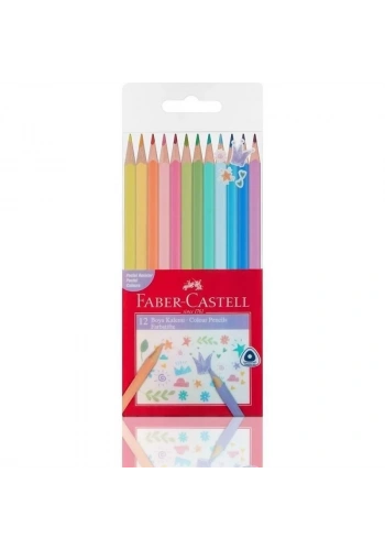 FABER-CASTELL ÜÇGEN KURU BOYA PASTEL 12 RENK (116313)