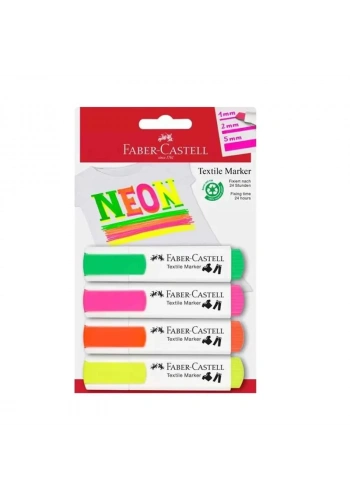 FABER-CASTELL TEKSTİL KALEMİ NEON 4 RENK BLİSTER (5040159591)