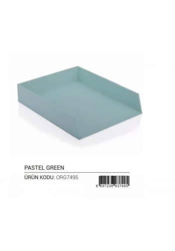 GIPTA PASTEL GREEN EVRAK RAFI TEKLİ (ORG7495)