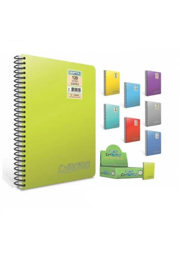 GIPTA CHROMO SPİRALLİ DEFTER A6 KARELİ 80 YAPRAK (1352)