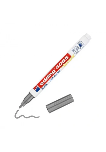 EDDİNG E-4085 LİKİT TEBEŞİR VE CAM KALEMİ GÜMÜŞ