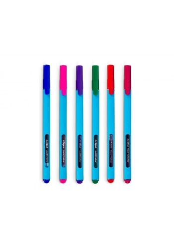 LİQEO F-8027 FİNELİNER KEÇE UÇLU KALEM 0.4mm 6 RENK BLİSTER