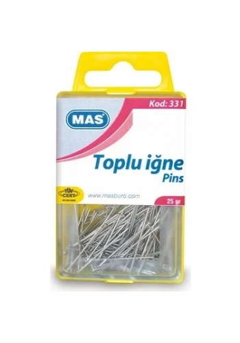 MAS 331 NİKELLİ TOPLU İĞNE 28mm 25gr BLİSTER