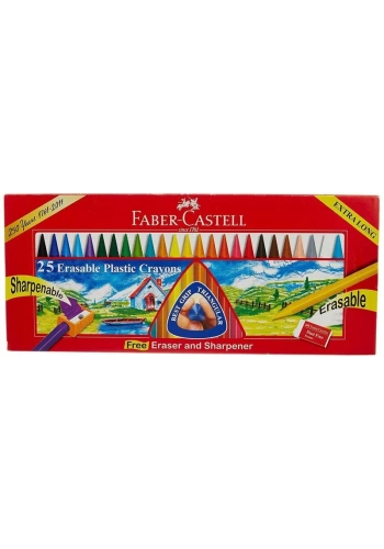 FABER-CASTELL SİLİNEBİLİR MUM BOYA 25 RENK (122725)