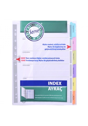 SERVE 5525-P KARTON AYRAÇ A4 GÜNLER