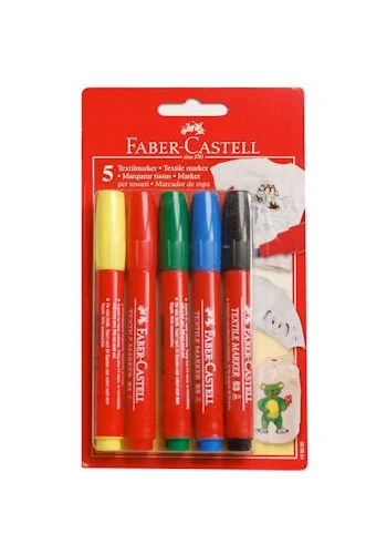 FABER-CASTELL T-SHİRT BOYAMA KALEMİ 5 RENK (159505)