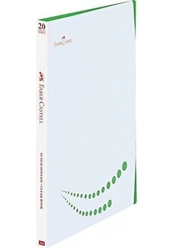FABER-CASTELL SUNUM DOSYASI A4 ÇİFT RENK KAPAK YEŞİL 20Lİ (220101)