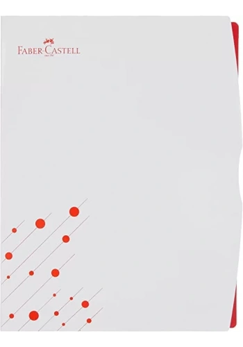 FABER-CASTELL SUNUM DOSYASI A4 ÇİFT RENK KAPAK KIRMIZI 20Lİ (220103)