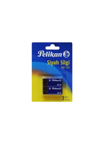 PELİKAN AP-30 SİYAH PLASTİK SİLGİ 2Lİ BLİSTER (622100)