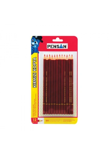 PENSAN 25020 KOPYA KALEMİ KIRMIZI 12Lİ