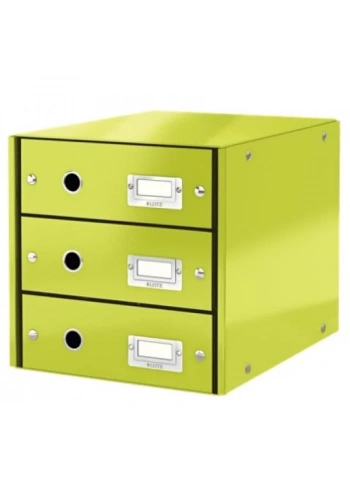 LEİTZ 6048 WOW C&S 3 ÇEKMECELİ EVRAK RAFI METALİK YEŞİL