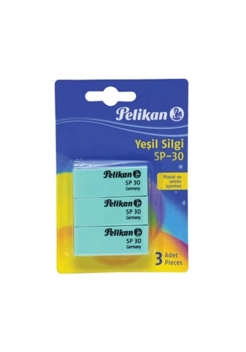 PELİKAN SP-30 YEŞİL SİLGİ 3LÜ BLİSTER (601823)