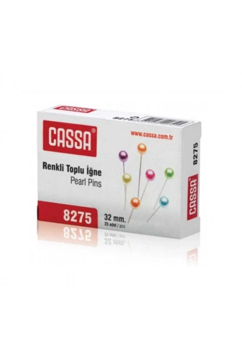CASSA 8275 RENKLİ BAŞLI TOPLU İĞNE 32mm