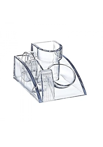 TEMAT 602 ŞEFFAF MASA ÜSTÜ BANTLI ORGANİZER 2 BÖLME