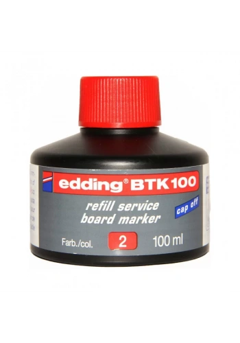 EDDİNG BTK 100 TAHTA KALEM MÜREKKEBİ KIRMIZI 100ml