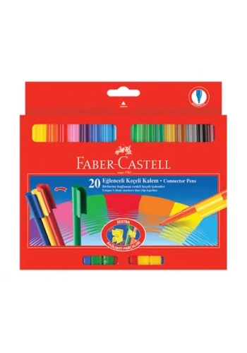 FABER-CASTELL EĞLENCELİ KEÇELİ KALEM 20 RENK (112000)