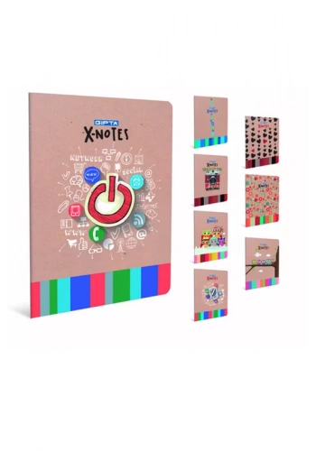 GIPTA MY NOTES PLASTİK KAPAK DEFTER A5 KARELİ 60 YAPRAK (2889)