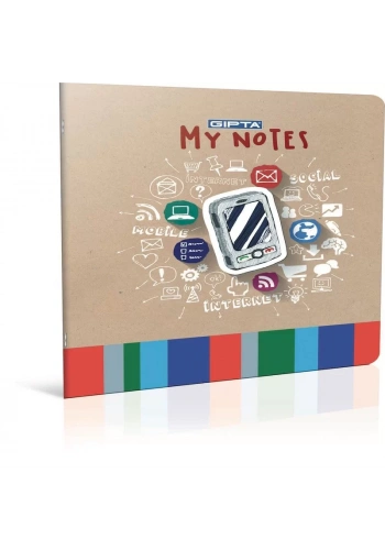 GIPTA MY NOTES PLASTİK KAPAK DEFTER A5 KARELİ 80 YAPRAK (2891)