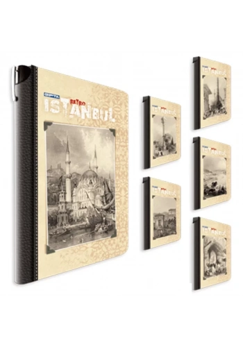 GIPTA İSTANBUL SERT KAPAK DEFTER 13x21 KARELİ 120 YAPRAK (3327)