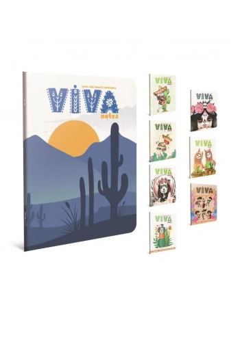 GIPTA VİVA NOTES KARTON KAPAK DEFTER A4 KARELİ 40 YAPRAK (4589)