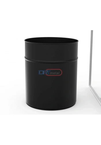 DRT METAL DRT 1001 METAL KONİK ÇÖP KOVASI SİYAH