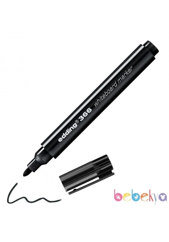 EDDİNG 366 BEYAZ TAHTA KALEMİ YUVARLAK UÇ SİYAH 1mm