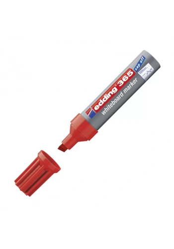 EDDİNG 365 BEYAZ TAHTA KALEMİ KESİK UÇ KIRMIZI 2-7mm