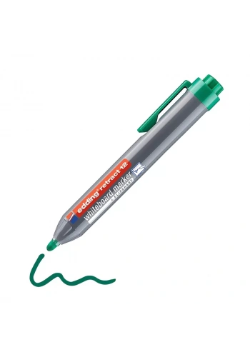 EDDİNG EDR1204 RETRACT BEYAZ TAHTA KALEMİ YEŞİL (BASMALI)