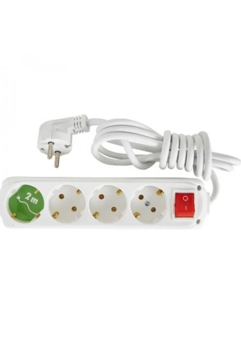 ALMERA 4LÜ ANAHTARLI TOPRAKLI PRİZ 2m