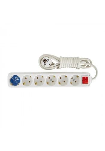 ALMERA 9260203 6LI ANAHTARLI TOPRAKLI PRİZ 3m