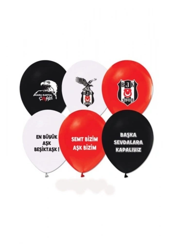 BALONEVİ BEŞİKTAŞ BASKILI BALON 8Lİ (7924)